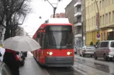 Berlin hurtiglinje M1 med lavgulvsledvogn 2040 på Rosenthaler Straße (2007)