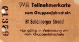 Enkeltbillet til Museumsbahnen Schönberger Strand (1981)