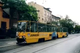 Kraków sporvognslinje 14 med motorvogn 448 ved Bronowice (2004)