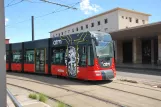 Messina sporvognslinje 28 med lavgulvsledvogn 12T på Repubblica Piazza della Repubblica (2022)