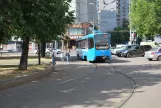 Moskva sporvognslinje 50 med motorvogn 4347 ved Kałanczowskaja ulica (2018)
