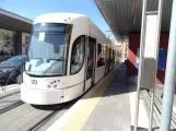 Palermo sporvognslinje 2 med lavgulvsledvogn 09 ved Stazione Notarbartolo (2022)
