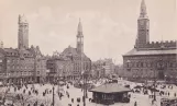 Postkort: København Hovedlinie på Rådhuspladsen (1919)