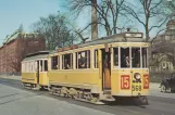 Postkort: København sporvognslinje 15 med motorvogn 568 på Øster Farimagsgade (1955)