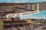 Postkort: Ludwigshafen am Rhein ved LU Hauptbahnhof (1950)
