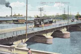 Postkort: Manila sporvognslinje på Bridge of Spain (1905)