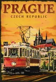 Postkort: Prag museumslinje 41 med motorvogn 2210 på Mánesův most (2022)