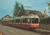 Postkort: Zürich regionallinje S18 med motorvogn 203 ved Egg (1981)