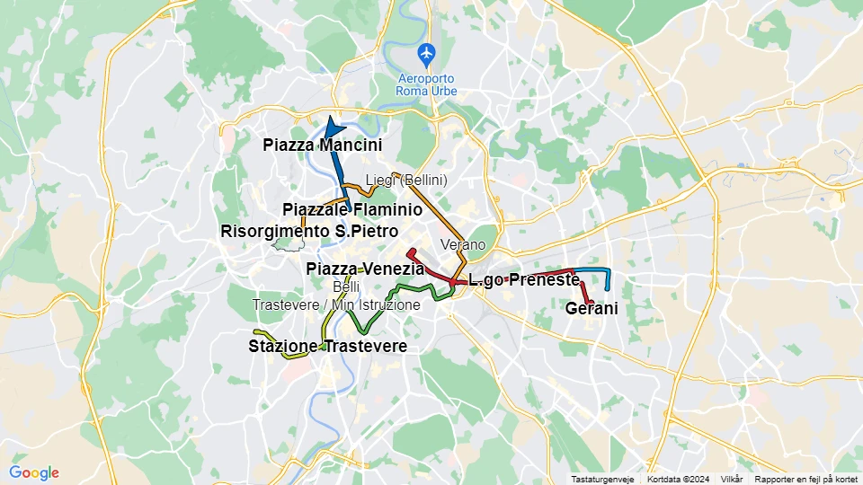 Azienda Tramvie e Autobus del Comune di Roma (ATAC) linjekort