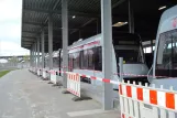 Aarhus lavgulvsledvogn 2104-2204 på opstillingssporet ved Trafik- og Servicecenter (2017)