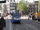 Amsterdam sporvognslinje 14 med ledvogn 804 ved Westermarkt (2009)
