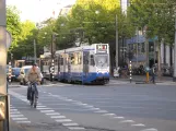 Amsterdam sporvognslinje 14 med ledvogn 810 ved Rembrandtplein (2009)