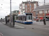Amsterdam sporvognslinje 17 med lavgulvsledvogn 2027 på Rozengracht (2009)