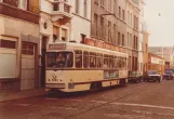Arkivfoto: Antwerpen sporvognslinje 11 med motorvogn 2082 på Provinciestraat (1978)
