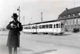 Arkivfoto: Dortmund sporvognslinje 401 med bivogn 650 nær Hauptbahnhof (1928)