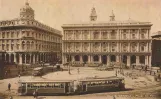 Arkivfoto: Genova på Piazza De Ferrari (1920)