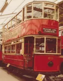 Arkivfoto: London dobbeltdækker-motorvogn 1025 i London Transport Museum (1978)
