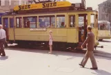 Arkivfoto: Neuchâtel sporvognslinje 3 med motorvogn 73 ved Place Pury (1976)