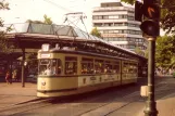 Augsburg sporvognslinje 1 med ledvogn 534 ved Königsplatz (1982)