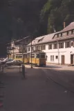 Bad Schandau Kirnitzschtal 241 med motorvogn 6 ved Lichtenhainer Wasserfald (1990)