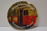Badge: Hamborg sporvognslinje 9 med motorvogn 3608 på Rathausmarkt (1974)