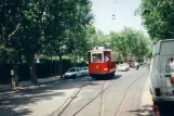 Barcelona 55, Tramvía Blau med motorvogn 129 ved Plaça Kennedy (1997)