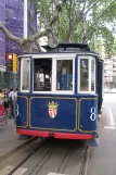 Barcelona 55, Tramvía Blau med motorvogn 8 ved Plaça Kennedy set forfra (2012)