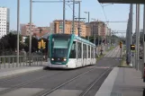 Barcelona sporvognslinje T6 med lavgulvsledvogn 03 nær Glòries (2012)