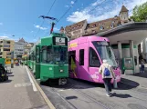 Basel sporvognslinje 6 med motorvogn 494 ved Barfüsserplatz (2023)