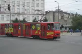 Beograd sporvognslinje 7 med ledvogn 321 på Karađorđeva (2008)
