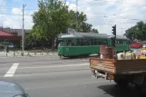 Beograd sporvognslinje 9 med ledvogn 605 på Resavska (2008)