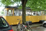 Bielefeld motorvogn på Siegfriedplatz, Der Koch Bistro & Restaurant Supertram, set fra siden (2016)