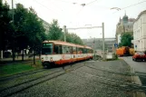 Bielefeld sporvognslinje 2 med ledvogn 533 nær Rathaus (1998)