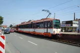 Bielefeld sporvognslinje 2 med ledvogn 534 ved Schillersstraße (2010)