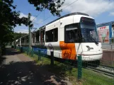 Bielefeld sporvognslinje 4 med ledvogn 5008 "Amt Dornberg" ved Lohmannshof (2022)