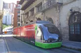 Bilbao sporvognslinje A med lavgulvsledvogn 405 på Erribera Kalea (2012)
