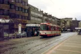 Bochum sporvognslinje 302 med ledvogn 305 ved Hauptbahnhof (1988)