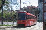 Bratislava sporvognslinje 13 med ledvogn 7108 i krydset Námestie Franza Liszta/Šancová (2008)