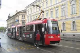 Bratislava sporvognslinje 14 med ledvogn 7112 ved Nám. Ľ. Štúra (2008)