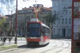 Bratislava sporvognslinje 8 med ledvogn 7122 ved Pod stanicou (2008)