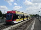 Braunschweig sporvognslinje 1 med lavgulvsledvogn 1463 ved Sachsendamm (2020)
