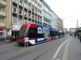 Braunschweig sporvognslinje 1 med lavgulvsledvogn 1464 ved Rathaus (2018)