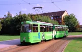 Braunschweig sporvognslinje 2 med ledvogn 6956 ved Anklamstr. (1992)