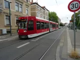 Braunschweig sporvognslinje 4 med lavgulvsledvogn 0752 ved Am Magnitor (2022)
