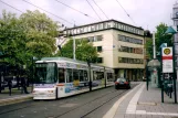 Braunschweig sporvognslinje 5 med lavgulvsledvogn 9556 ved Freiederich-Wilhelm-Platz (2006)