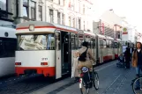 Bremen sporvognslinje 2 med bivogn 3733 ved Brunnenstraße (2003)
