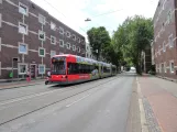 Bremen sporvognslinje 6 med lavgulvsledvogn 3128 ved Gastfeldstraße (2017)