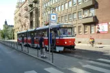 Brno sporvognslinje 3 med ledvogn 1119 ved Rybkova (2008)