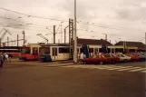 Bruxelles De Kusttram med ledvogn 6102 ved Oostende set fra siden (1982)