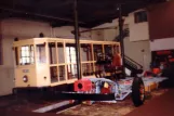 Bruxelles inde i Musée du Tram med to skolevogne (1981)